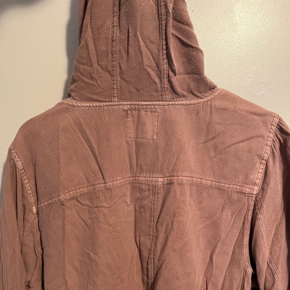 Torrid Twill Anorak Jacket Women's Pink Hooded Cotton Zip Waist Drawstring - Picture 13 of 13